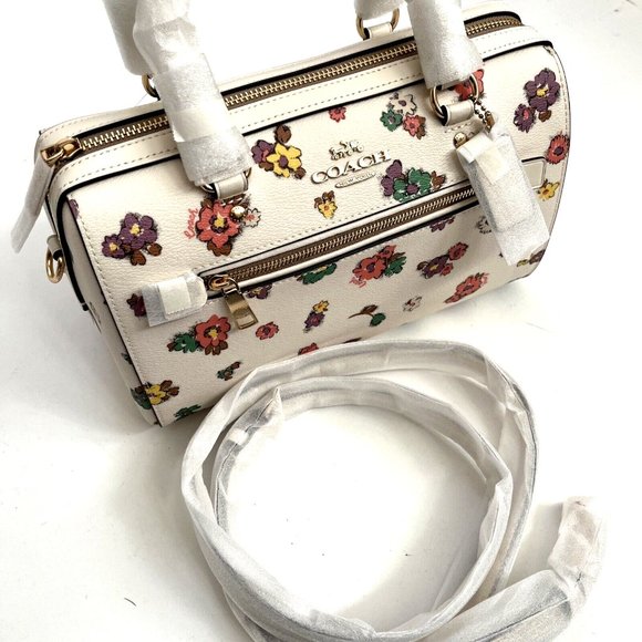 NWT $350 Original COACH Rowan Satchel Spaced Floral Field Print Off White CA229 - Picture 14 of 14